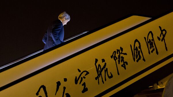 U.S. Secretary of State John Kerry boards his plane as he leaves Beijing to return to Washington, Wednesday, Jan. 27, 2016 - Sputnik International
