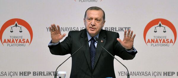 Turkish President Recep Tayyip Erdogan delivers a speech during a meeting on the New Constitution at the Congresium in Ankara on January 28, 2016. - Sputnik International