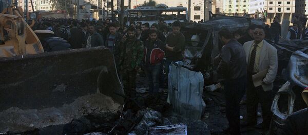 Aftermath of a double terrorist attack in the Shia district of Sayyidah Zaynab in Damascus Aftermath of a double terrorist attack in the Shia district of Sayyidah Zaynab in Damascus - Sputnik International