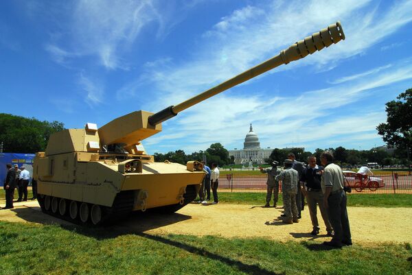 Prototype 1 of the Non-Line-of-Sight Cannon, a component of the Future Combat Systems, exposed on Capitol Hill, in Washington, D.C. - Sputnik International