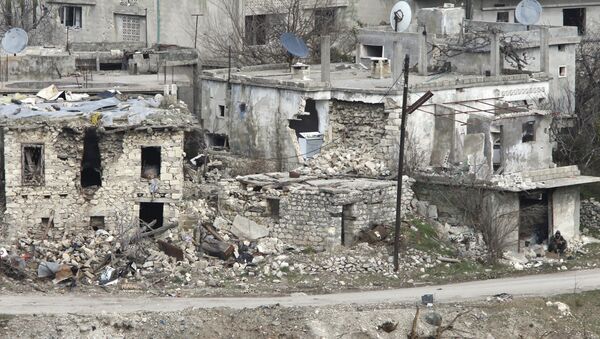 A general view shows damaged buildings. - Sputnik International