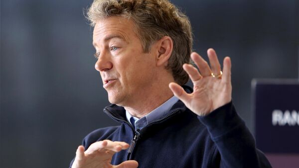 U.S. Republican presidential candidate Senator Rand Paul talks to supporters at a campaign stop at the National Sprint Car Hall of Fame and Museum in Knoxville, Iowa, in this file photo from January 29, 2016 - Sputnik International