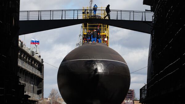 Launching the submarine Krasnodar in St. Petersburg - Sputnik International