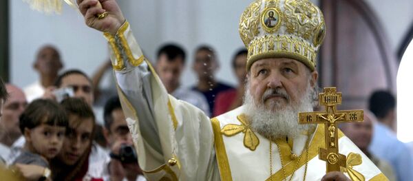 Russian Orthodox Church Metropolitan Kiril Gundjaev on October 19, 2008 during the inauguration of a Russian Orthodox Church cathedral in Havana - Sputnik International