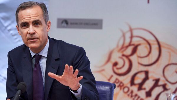 The Governor of the Bank of England, Mark Carney, speaks during the quarterly Inflation Report press conference in central London, February 4, 2016. - Sputnik International