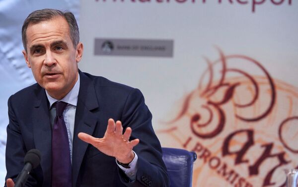 The Governor of the Bank of England, Mark Carney, speaks during the quarterly Inflation Report press conference in central London, February 4, 2016. - Sputnik International