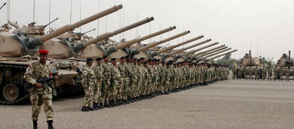 Bahraini soldiers line up at the 35th armored brigade camp, northern Kuwaiti desert (file photo) Bahraini soldiers line up at the 35th armored brigade camp, northern Kuwaiti desert (file photo) - Sputnik International