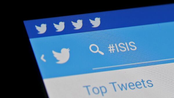 The Islamic State hashtag (#ISIS) is seen typed into the Twitter application on a smartphone in this picture illustration taken in Zenica, Bosnia and Herzegovina, February 6, 2016 - Sputnik International