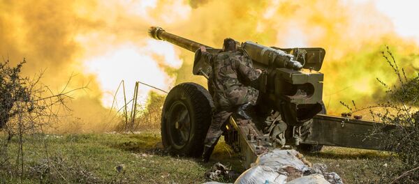 A major offensive against militant groups has reportedly been launched by the Syrian Army and the National Defense Forces in the Lattakia province's northeastern area A major offensive against militant groups has reportedly been launched by the Syrian Army and the National Defense Forces in the Lattakia province's northeastern area - Sputnik International