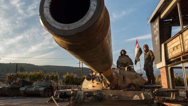 Servicemen of the Syrian Arab Army at the Syrian-Turkish border near the town of Kessab - Sputnik International