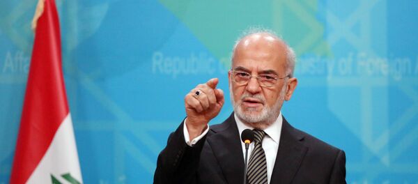 Iraqi Foreign Minister Ibrahim al-Jaafari speaks during a news conference in Baghdad, Iraq, Wednesday, Dec. 30, 2015 Iraqi Foreign Minister Ibrahim al-Jaafari speaks during a news conference in Baghdad, Iraq, Wednesday, Dec. 30, 2015 - Sputnik International
