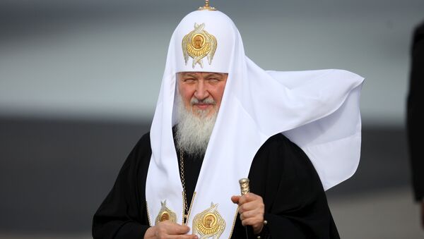 Patriarch Kirill, the head of the Russian Orthodox Church, walks after his arrival at the Jose Marti International Airport in Havana, February 11, 2016 - Sputnik International