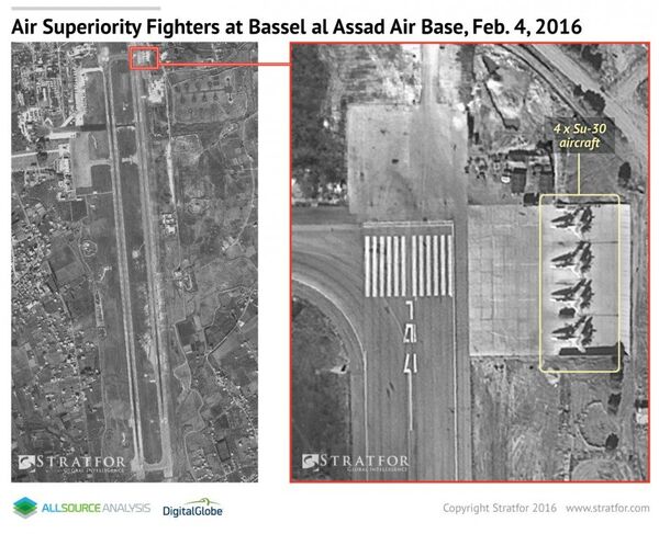 Air Superiority Fighters at Bassel al Assad Air Base [Hmeymim] Feb. 4, 2016 - Sputnik International