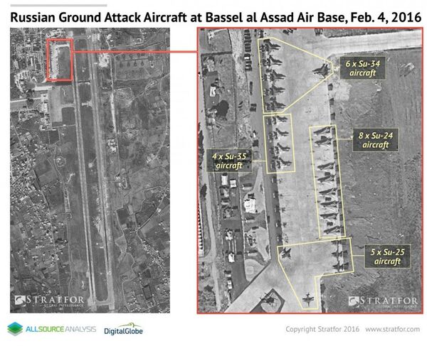 Russian Ground Attack Aircraft at Bassel al Assad Air Base [Hmeymim] Feb. 4, 2016 - Sputnik International