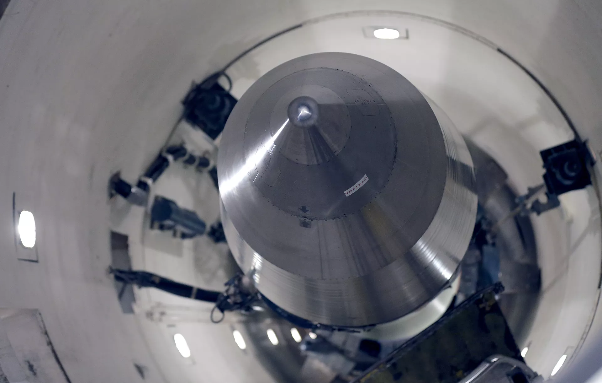 In this photo taken June 25, 2014, an inert Minuteman 3 missile is seen in a training launch tube at Minot Air Force Base, N.D. - Sputnik International, 1920, 02.11.2023