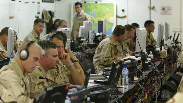 US soldiers work in the Joint Operations Center (File) - Sputnik International