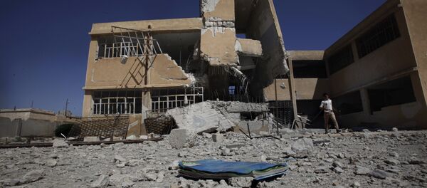 A book is left on the ground at the yard of a school in Tel Rifaat, on the outskirts of Aleppo, Syria. File photo A book is left on the ground at the yard of a school in Tel Rifaat, on the outskirts of Aleppo, Syria. File photo - Sputnik International