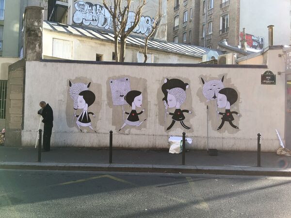 Fred Le Chevalier's drawings on the streets of Paris - Sputnik International