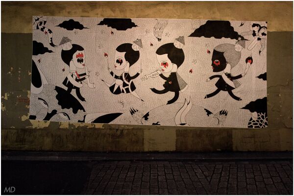 Fred Le Chevalier's drawings on the streets of Paris - Sputnik International