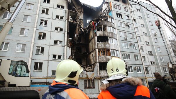 The consequences of gas explosion in a building in Volgograd - Sputnik International