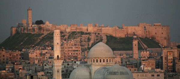 A picture taken 17 March 2006 shows a general view of the historic Syrian city of Aleppo, 350 kms north of Damascus, with its landmark cytadel in the background. A picture taken 17 March 2006 shows a general view of the historic Syrian city of Aleppo, 350 kms north of Damascus, with its landmark cytadel in the background. - Sputnik International