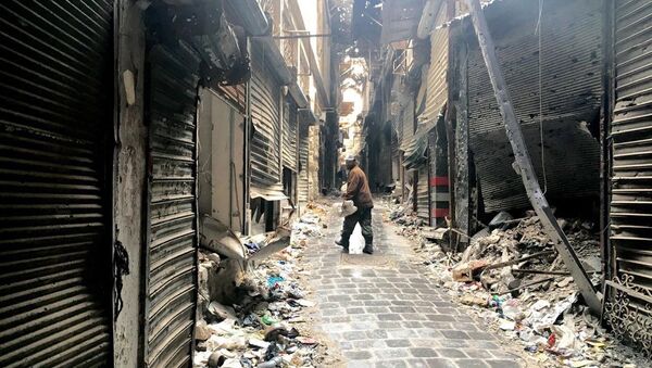 Destruction in the Old Town of Aleppo. - Sputnik International