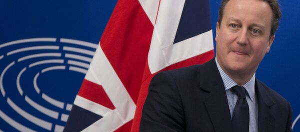 British Prime Minister David Cameron arrives for a meeting with European Parliament President Martin Schultz and leaders of political parties at the European Parliament in Brussels on Tuesday, Feb. 16, 2016. - Sputnik International