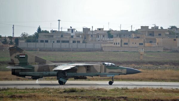 MiG-23 aircraft of the Syrian Air Force at the Hama airbase near the city of Hama, Syria's Hama Province - Sputnik International
