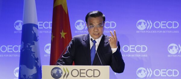 China's Prime Minister Li Keqiang delivers a speech at the OECD (Organisation for Economic Co-operation and Development) China's Prime Minister Li Keqiang delivers a speech at the OECD (Organisation for Economic Co-operation and Development) - Sputnik International