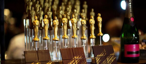 Oscar shaped chocolates are pictured at a preview of the food and decor for the 87th Academy Awards' Governors Ball at the Ray Dolby ballroom in Hollywood, California. Oscar shaped chocolates are pictured at a preview of the food and decor for the 87th Academy Awards' Governors Ball at the Ray Dolby ballroom in Hollywood, California. - Sputnik International