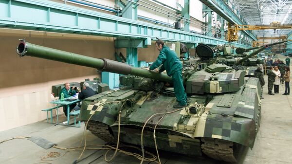 Ukrainian Oplot (Stronghold) battle tanks are intended for delivery to Thailand in a workshop of the Malyshev Plant in Kharkiv on September 8, 2013 - Sputnik International