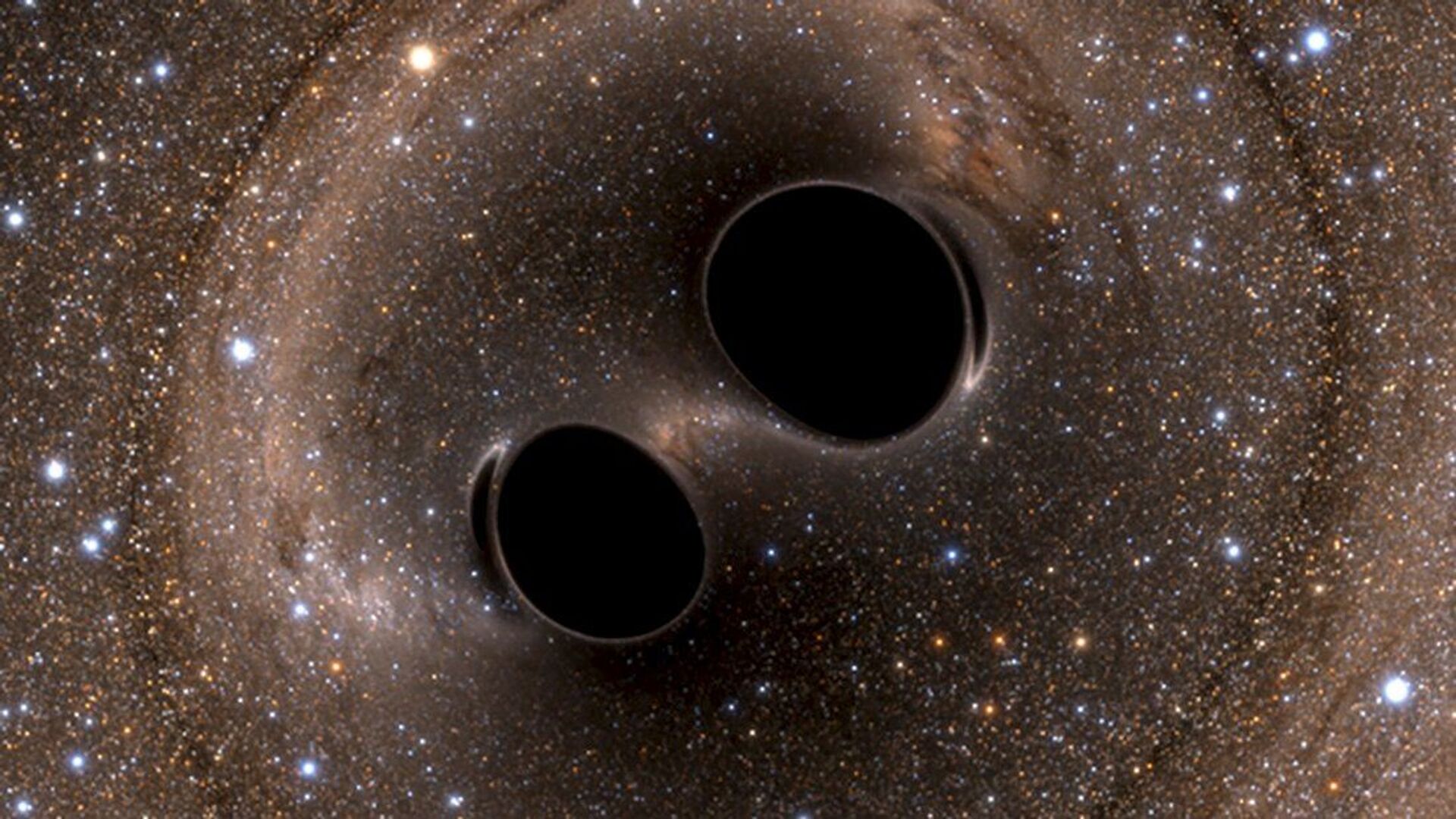 Гравитационные волны, генерируемые двумя черными дырами - Sputnik International, 1920, 09.11.2021