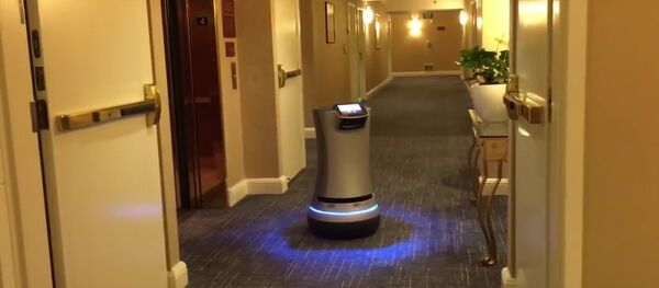 Hotel Room Service Robot Delivering Snack Hotel Room Service Robot Delivering Snack - Sputnik International