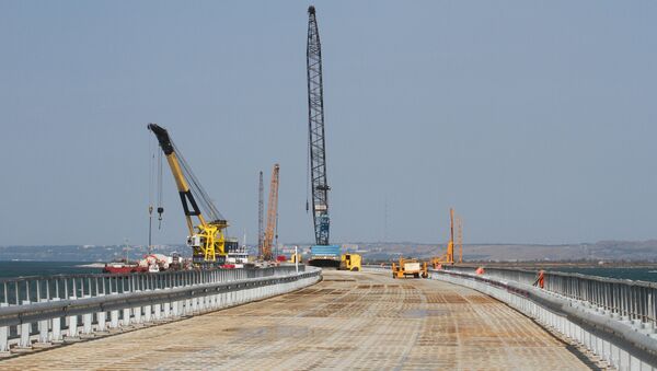 Kerch Strait Bridge Preparatory Work in Taman - Sputnik International