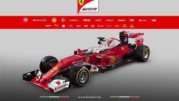 The new Ferrari F1 car SF16-H is seen in this picture released by Ferrari press office in Fiorano, Italy February 19, 2016 - Sputnik International