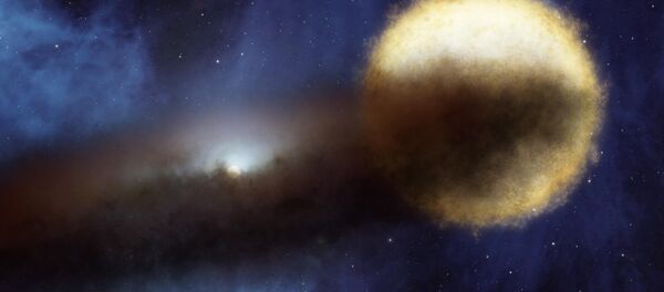 An artist's impression of the Epsilon Aurigae star system An artist's impression of the Epsilon Aurigae star system - Sputnik International