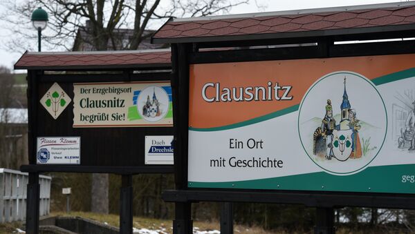 Promotion plaques for the small town of Clausnitz, eastern Germany, are pictured on February 20, 2016. - Sputnik International