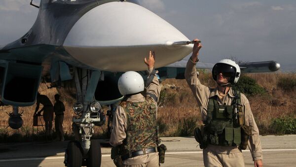 Russian war planes at Hmeymim base in Syria - Sputnik International
