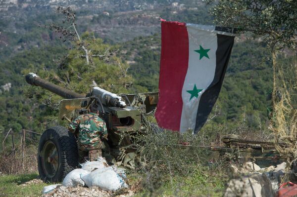 Syrian army artillery soldiers in Idlib province in northwestern Syria. file photo Syrian army artillery soldiers in Idlib province in northwestern Syria. file photo - Sputnik International