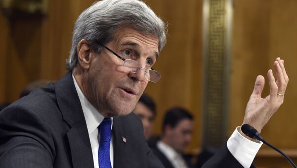 Secretary of State John Kerry testifies on Capitol Hill in Washington, Tuesday, Feb. 23, 2016. - Sputnik International