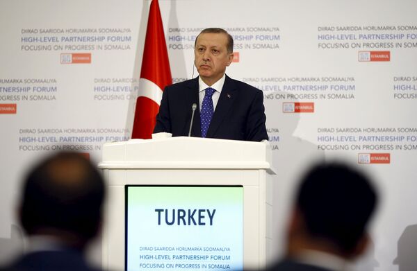 Turkish President Tayyip Erdogan speaks during a news conference after the High Level Partnership Forum in Istanbul, Turkey - Sputnik International