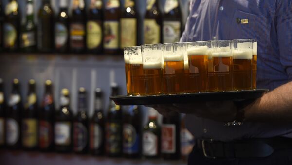 Beer is presented at the opening day of the Gruene Woche (Green Week) agricultural fair in Berlin on January 15, 2016 - Sputnik International