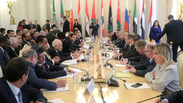 Foreign Minister Sergei Lavrov attends the third session of the Russian-Arab Cooperation Forum - Sputnik International