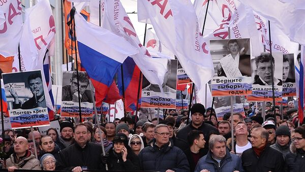 Boris Nemtsov's memory march - Sputnik International