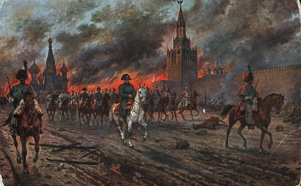 Napoleon's retreat from Moscow. Painting by Viktor Mazurovsky. Napoleon's retreat from Moscow. Painting by Viktor Mazurovsky. - Sputnik International