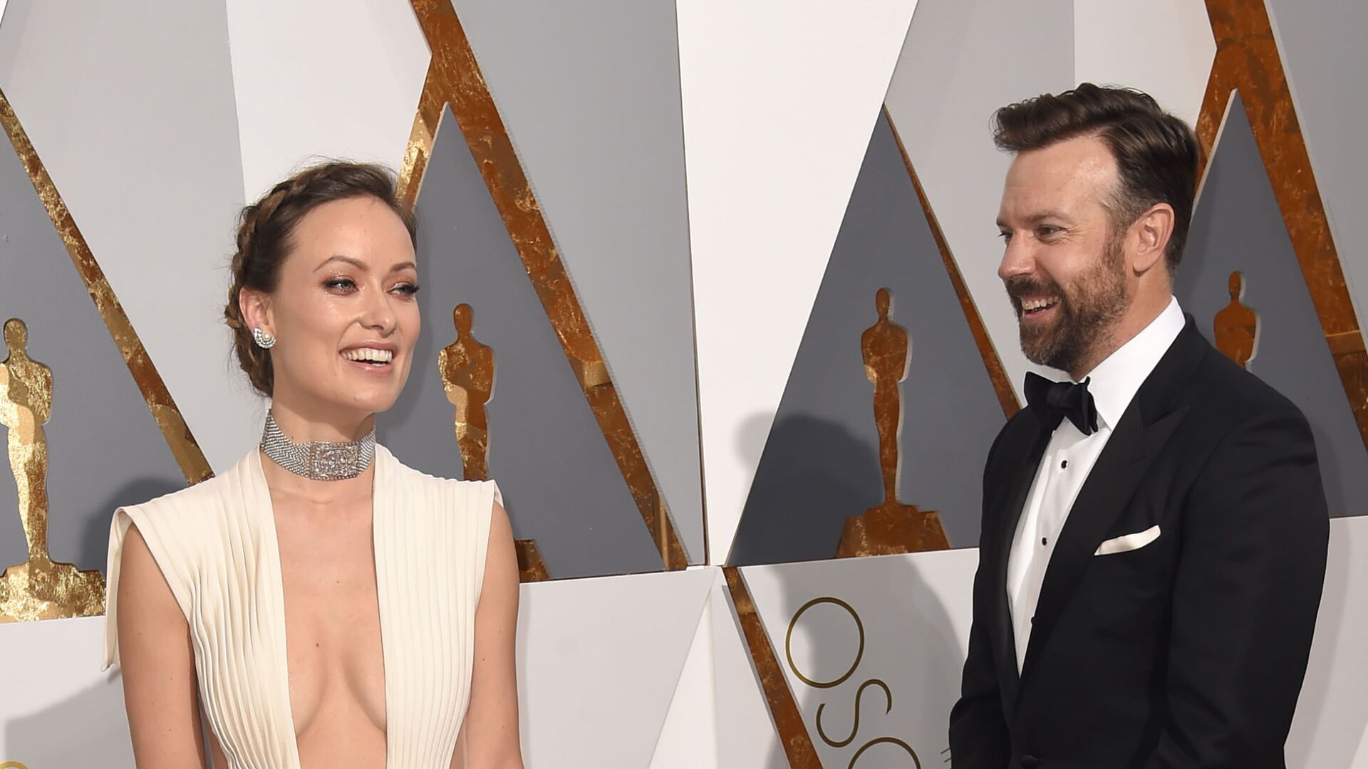 Olivia Wilde, left, and Jason Sudeikis arrive at the Oscars on Sunday, Feb. 28, 2016, at the Dolby Theatre in Los Angeles - Sputnik International, 1920, 28.04.2022
