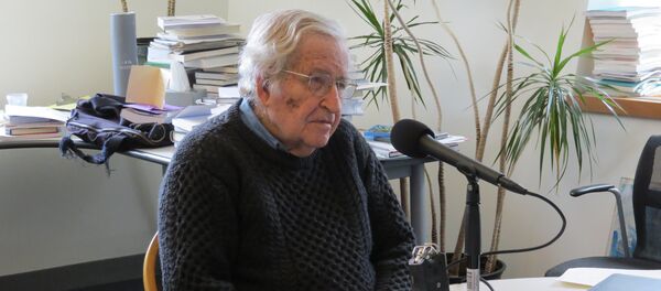 Professor Noam Chomsky speaking to Radio Sputnik's Brian Becker Professor Noam Chomsky speaking to Radio Sputnik's Brian Becker - Sputnik International