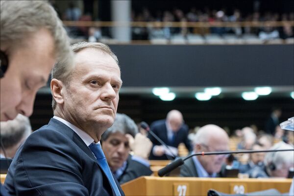 Donald Tusk, President of the European Council in the plenary. Donald Tusk, President of the European Council in the plenary. - Sputnik International