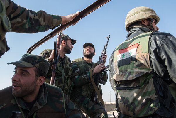 Soldiers of the Syrian Arab Army (SAA). File photo Soldiers of the Syrian Arab Army (SAA). File photo - Sputnik International