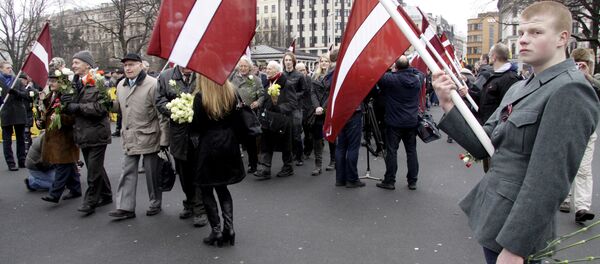 Waffen-SS veterans march in Riga. File photo - Sputnik International